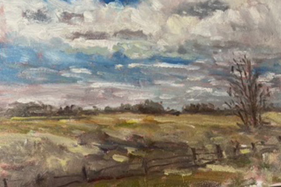 Painting of an open field