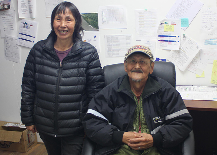 Two people in an office