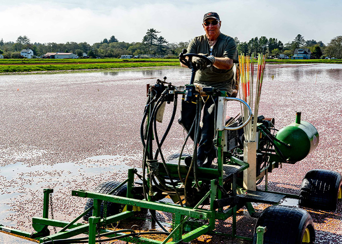 Person on tractor