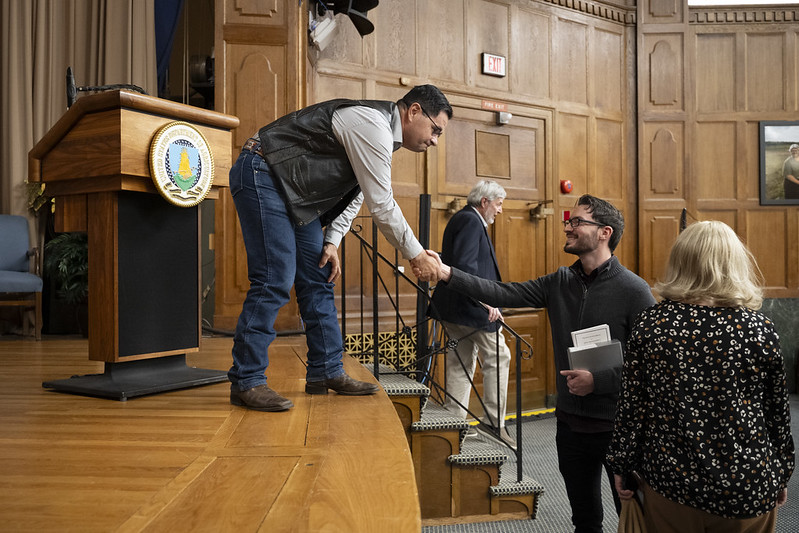 Two people shaking hands 