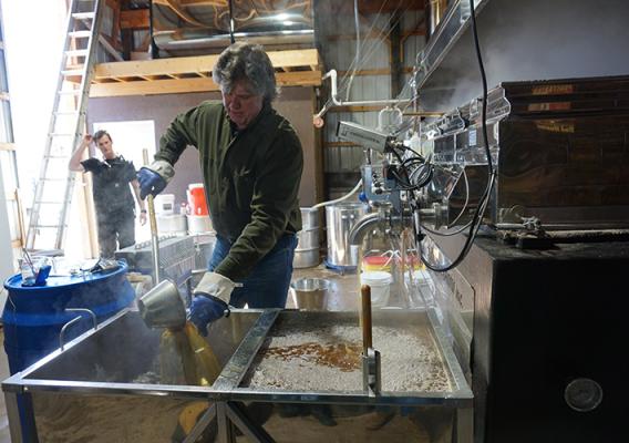 Maple syrup is being made at Paul Family Sugarbush.