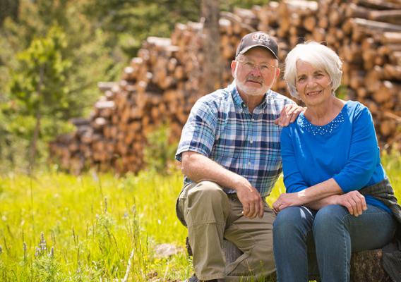 Pat and Judy McKelvey, timber producers in Jefferson County, Montana.