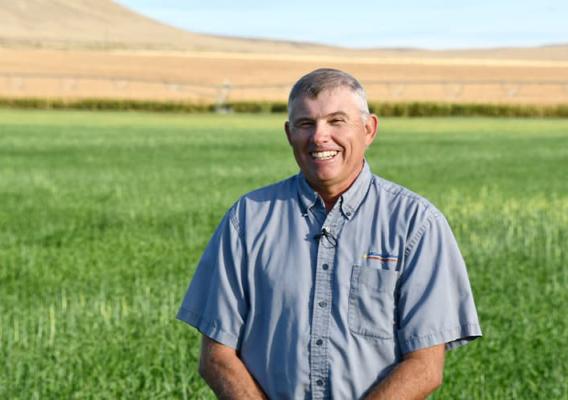Charlie Barlow, a third-generation farmer who started farming near the Nyssa, Oregon.