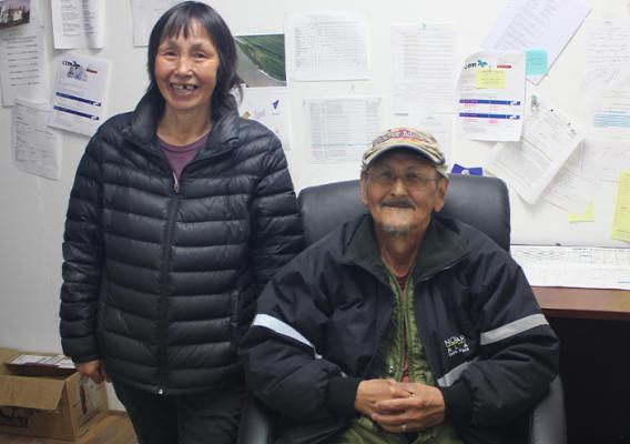 Two people in an office